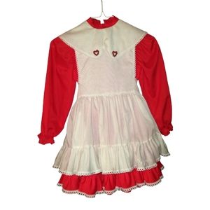 Vintage Martha’s Miniature’s Girls Pinafore 2 Piece Dress size 6X
